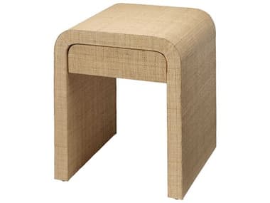 Jamie Young Montecito 18'' Rectangular Raffia Natural End Table JYC20MONTSTNA