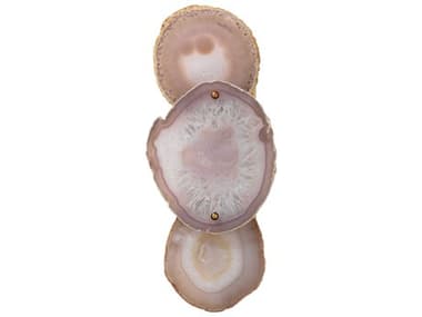 Jamie Young Trinity 17" Tall 1-Light Pale Lavender Agate & Antique Brass Gray Wall Sconce JYC4TRINSCLV
