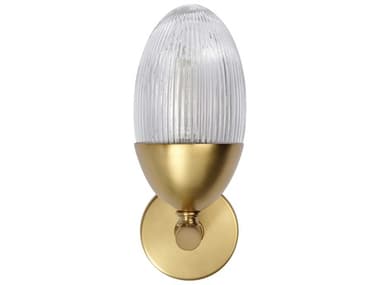 Jamie Young Whitworth 13" Tall 1-Light Polished Brass Glass Wall Sconce JYC4WHITSMAB