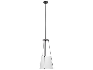Jamie Young California 12" 1-Light Oil Rubbed Bronze With Off White Linen Dome Mini Pendant JYC5CALIOBOW