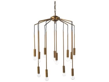 Jamie Young 12-Light Antique Brass Globe Pendant JYC5CASCCHAB