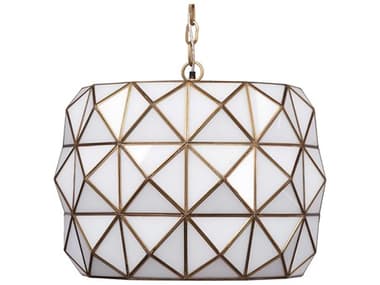 Jamie Young Hollywood 3-Light White Geometric Pendant JYC5HOLLPEBR