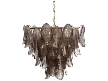 Jamie Young Magnolia 10-Light Smoke Grey Brass Chandelier JYC5MAGNCHGR