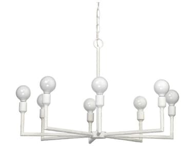 Jamie Young 32" Wide 8-Light White Gesso Chandelier JYC5PARKCHWH
