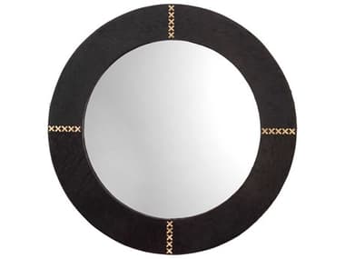 Jamie Young Cross Stitch Round Wall Mirror JYC6CROSLGES