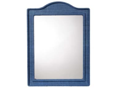 Jamie Young Hilltop Raffia Indigo Rectangular Wall Mirror JYC6HILLMIIN