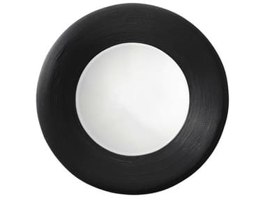 Jamie Young Paddock Black Round Wall Mirror JYC6PADDMIBK