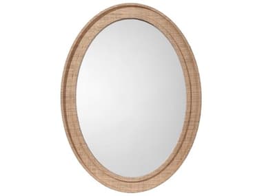 Jamie Young Valley Raffia Natural Oval Wall Mirror JYC6VALLMINA