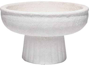 Jamie Young Aegean Matte White Small Pedestal Bowl JYC7AEGESMWH
