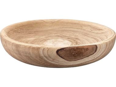 Jamie Young Laurel Natural Wood Decorative Bowl JYC7LAURLGWD