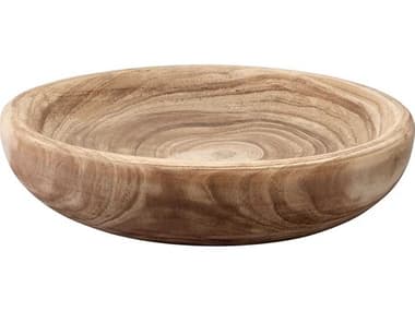 Jamie Young Laurel Natural Wood Decorative Bowl JYC7LAURSMWD