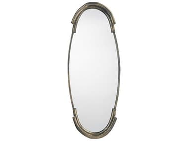 Jamie Young Margaux Antique Silver Oval Wall Mirror JYC7MARGMIAS