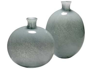 Jamie Young Minx Grey Glass Decorative Vases Set of 2 JYC7MINXVAGR