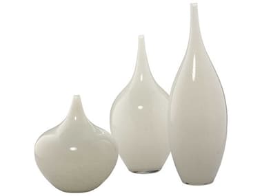Jamie Young Nymph White Glass Vase (Set of 3) JYC7NYMPVAWH