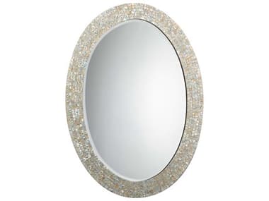 Jamie Young Large Mother of Pearl Oval Wall Mirror JYC7OVALLGMOP