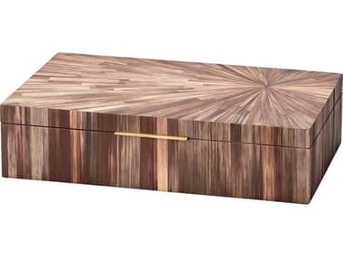 Jamie Young Palm Marquetry Box JYC7PALMBOBR