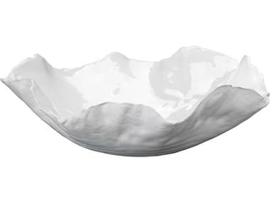 Jamie Young Peon White Ceramicy Large Bowl JYC7PEONLGWH