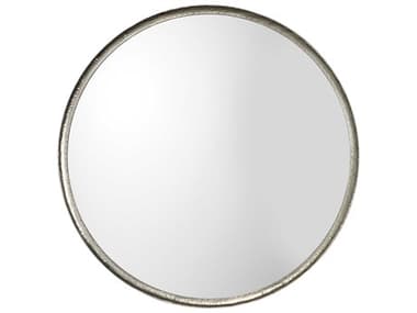 Jamie Young Refined Silver Leaf  36''Wide Round Wall Mirror JYC7REFIMISL