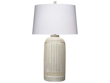 Jamie Young Aligned White / Blue Buffet Lamp JYC9ALIGNEDTLWH