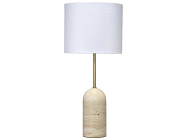 Jamie Young Holt Brown White Linen Buffet Lamp JYC9HOLTTLNATRA