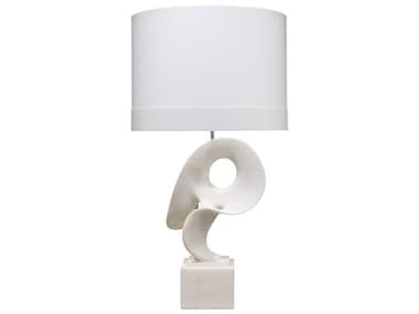 Jamie Young Obscure White Polyresin Buffet Lamp JYC9OBSCUREWH