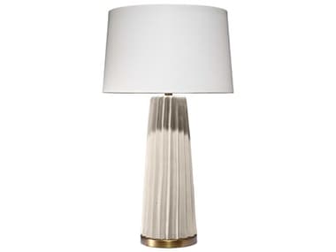 Jamie Young Pleated Cream Linen Tapered Buffet Lamp JYC9PLEATEDTLCR
