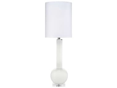 Jamie Young Studio White Glass Buffet Lamp with Shade JYC9STUDWHD131T