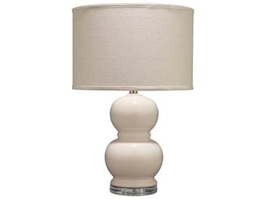 Jamie Young Bubble Cream Pebble Linen Drum Off White Table Lamp JYCBLBUBWW255MD