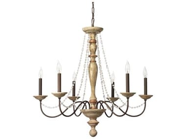 Jamie Young Maybel 6-Light Off White Traditional Candelabra Chandelier JYCCH3