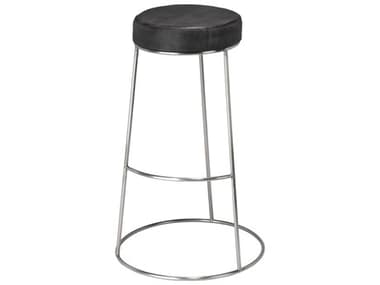 Jamie Young Henry Matte Charcoal Leather Bar Stool JYCLS20HENBSCHA