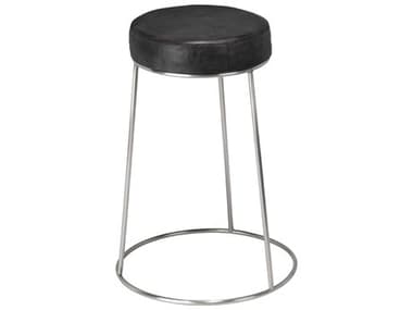 Jamie Young Henry Matte Charcoal Leather Counter Stool JYCLS20HENCSCHA