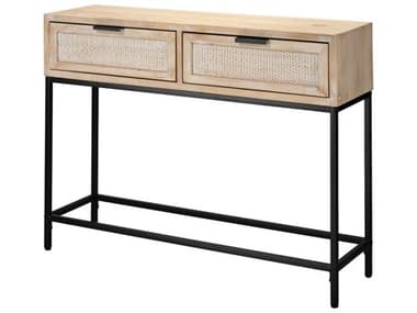 Jamie Young Reed Rectangular Wood Brown Console Table JYCLS20REEDCOWW