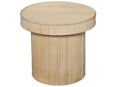 Jamie Young Taylor Round Bamboo Natural End Table JYCLS20TAYLSTNA