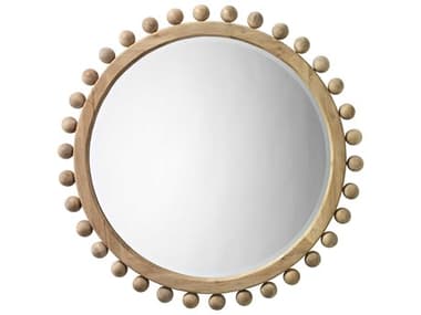 Jamie Young Brighton Natural Round Wall Mirror JYCLS6BRIGNAWD