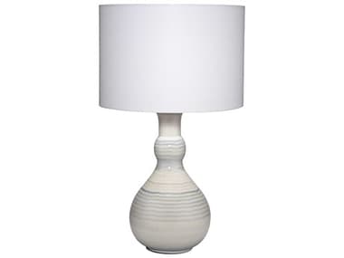 Jamie Young Droplet Striped Blue White Cream Linen Buffet Lamp JYCLS9DROPLETBL