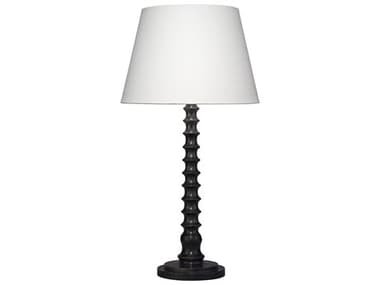 Jamie Young Revolution Black White Linen Slub Rolled Edge Buffet Lamp JYCLS9REVOLUTBK