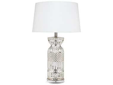Jamie Young Isla Silver Off White Linen Tapered Buffet Lamp JYCLSISLANI