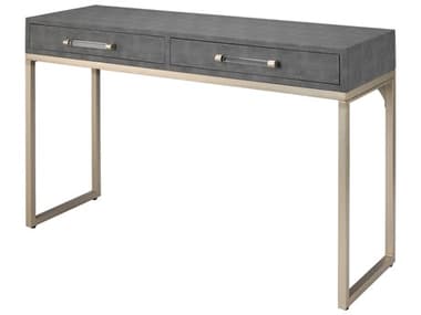 Jamie Young Kain Rectangular Faux Leather Grey Console Table JYCLSKAINCODG