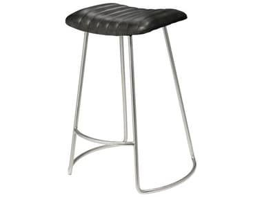 Jamie Young Theo Grey Leather Counter Stool JYCLSTHEOGREYSL