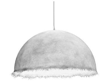 Karman Plancton 17" 1-Light White Dome Pendant KAMSE6481B