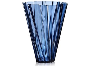 Kartell Outdoor Shanghai Blue Transparent 14'' Vase KAO1229BL