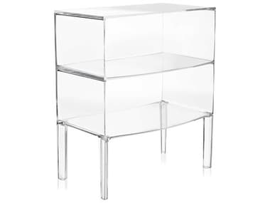 Kartell Outdoor Ghost Buster Transparent Crystal 26'' Wide Resin Rectangular Console Table KAO3210B4