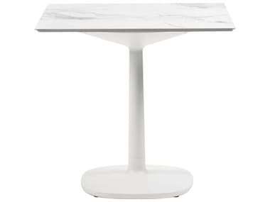 Kartell Outdoor Multiplo Symphonie / White Die-Cast Aluminum 31''Wide Square Dining Table KAO4140MB