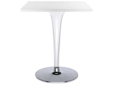 Kartell Outdoor Toptop Transparent White 23'' Square Dining Table KAO420103