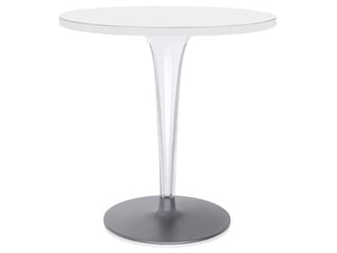 Kartell Outdoor Toptop Transparent White 28'' Wide Round Dining Table KAO420203
