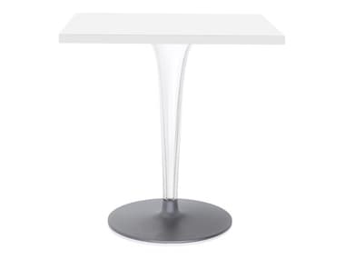 Kartell Outdoor Toptop Transparent White 28'' Square Dining Table KAO420303