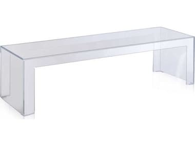 Kartell Outdoor Invisible Side Transparent Crystal 47''W x 12''D Rectangular Coffee Table KAO5005B4