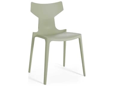 Kartell Outdoor Re-chair Sage Green Resin Dining Side Chair KAO5803VE
