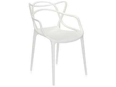 Kartell Outdoor Masters Opaque White Resin Dining Chair KAO586503