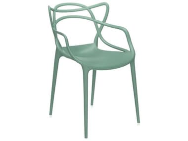 Kartell Outdoor Masters Opaque Sage Green Resin Dining Chair KAO586514